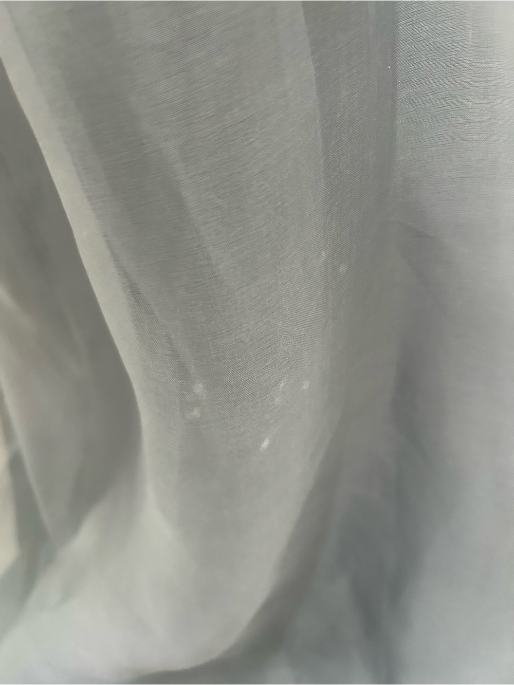 Lela Rose Slate Blue Evening Gown with Ruffled V-Neck, 100% Silk Organza Dress - Picture 15 of 15